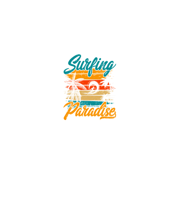Surfing Paradise model negru pe tricou