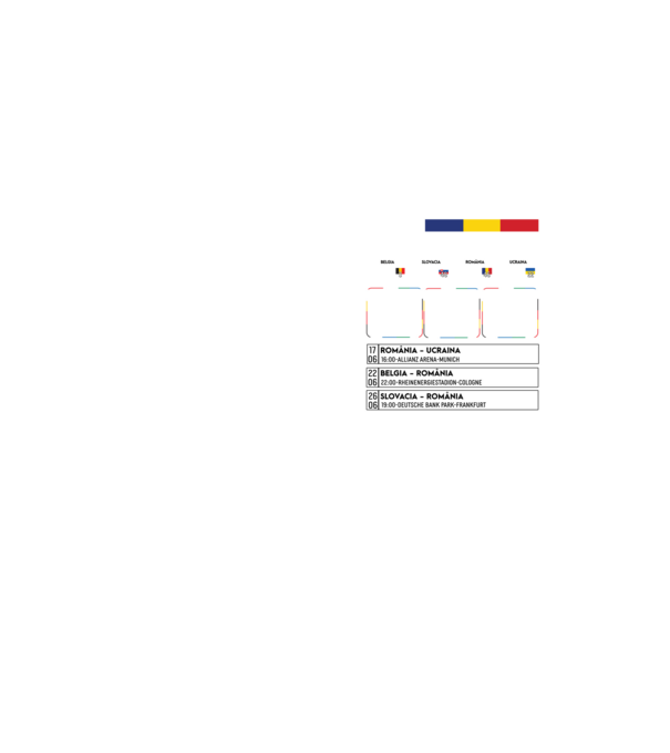 Fotbal Calendar Euro 2024 model galben neon pe tricou