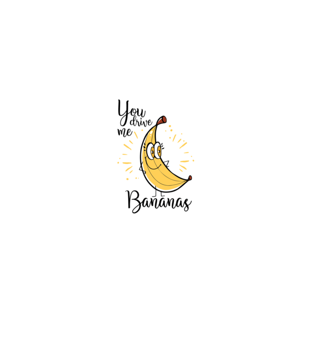 You drive me bananas you are the apple of my eye-01 model negru pe tricou