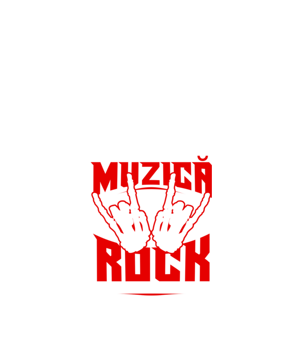 există două tipuri de muzică, rock și celelalte rahaturi model negru pe tricou