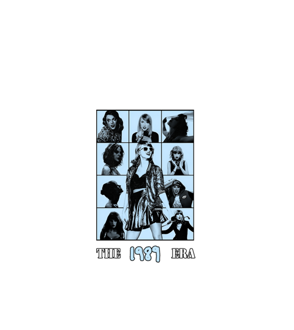 Taylor Swift ERAS blue model negru pe tricou