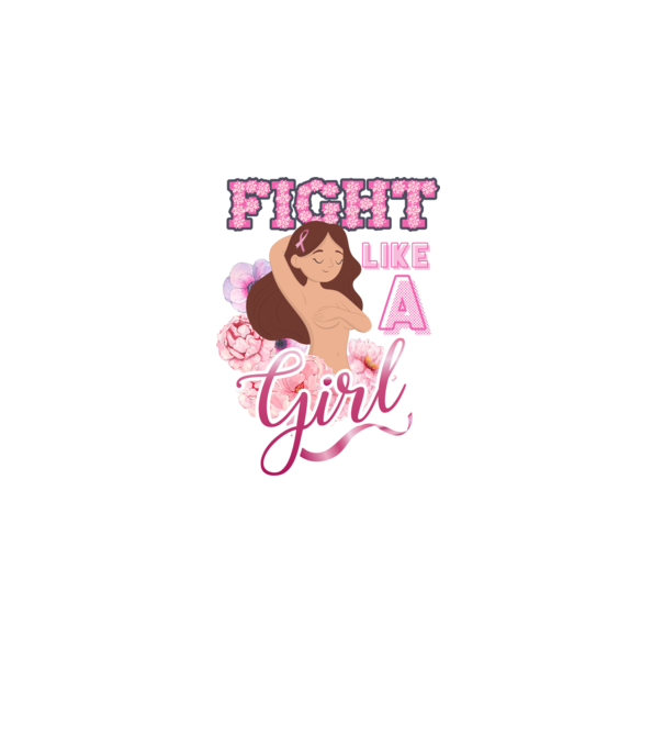 FIGHT like a girl model alb pe tricou