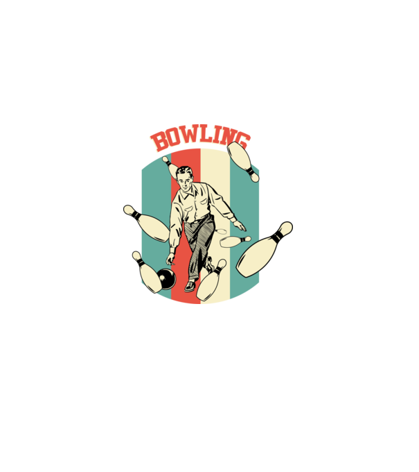 Retro Bowling model nisipiu pe tricou