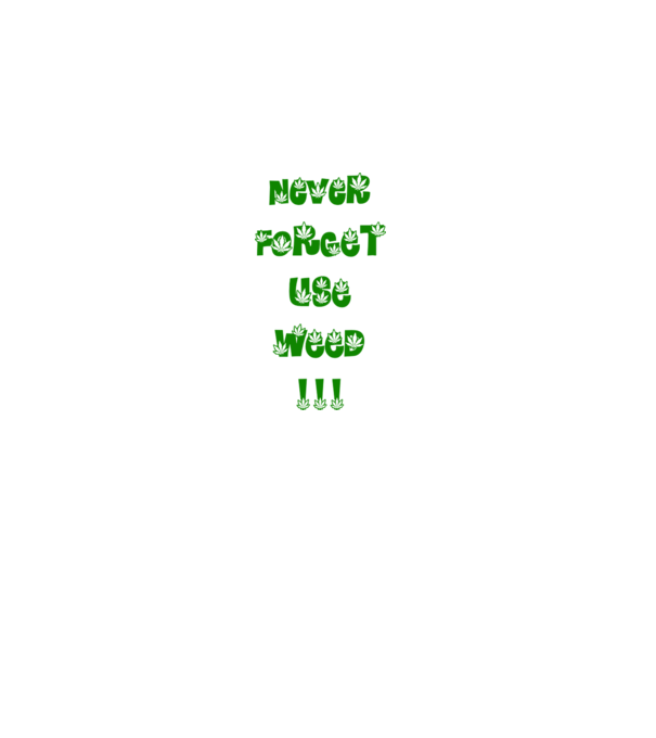 Weed model alb pe tricou