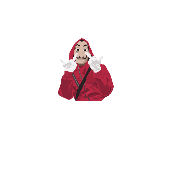 money heist fcku model negru pe tricou