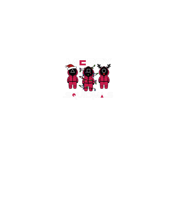Merry squidmas model negru pe tricou