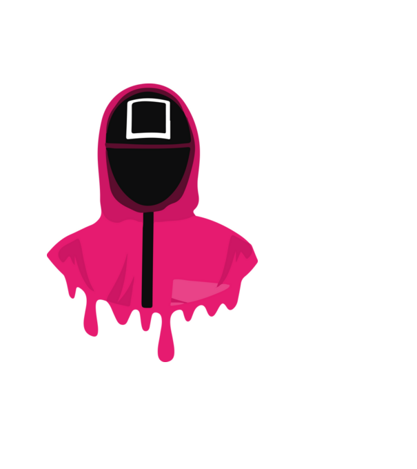 squid game square model negru pe tricou