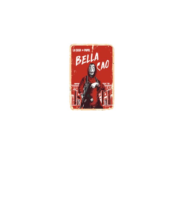 bella ciao poster retro model negru pe tricou
