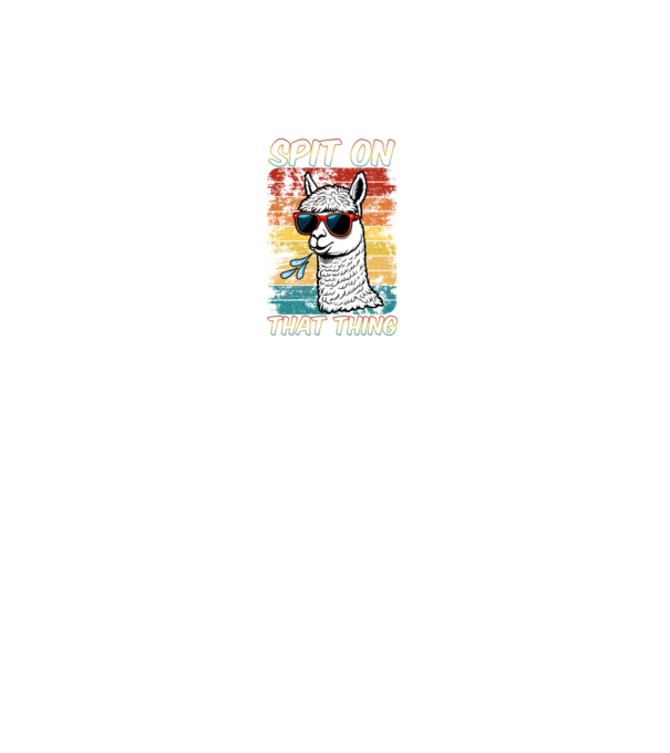Spit on that thing llama rainbow Hawk Tuah model negru pe tricou