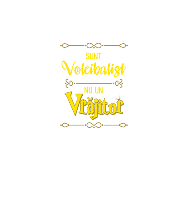 sunt voleibalist, nu un vrăjitor model negru pe tricou