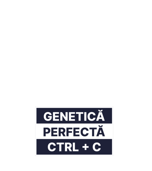 Genetică perfectă CTRL + C model negru pe tricou
