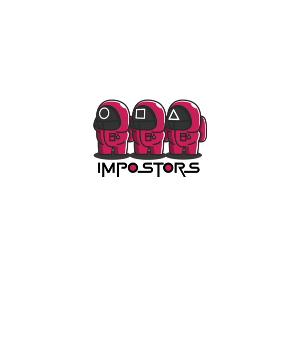 impostors squid game model alb pe tricou