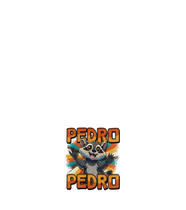 Retro Pedro model negru pe tricou