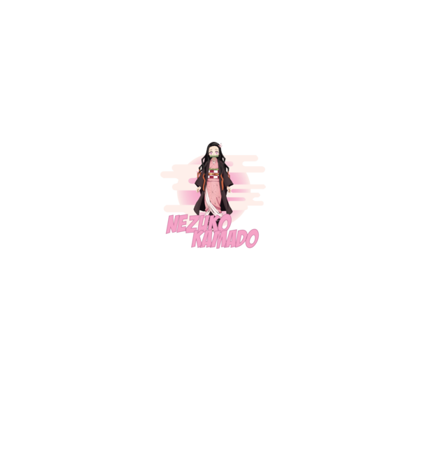 Demon Slayer  Nezuko model alb pe tricou