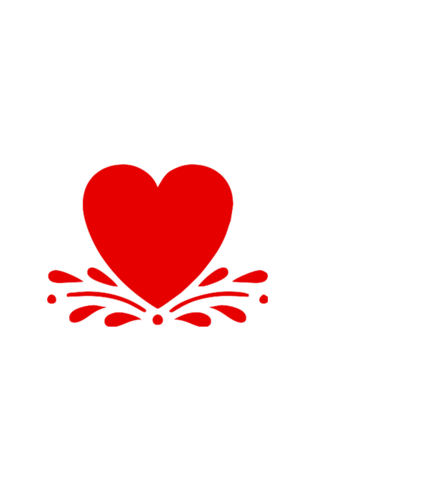 inimă Valentine model albastru deschis pe tricou