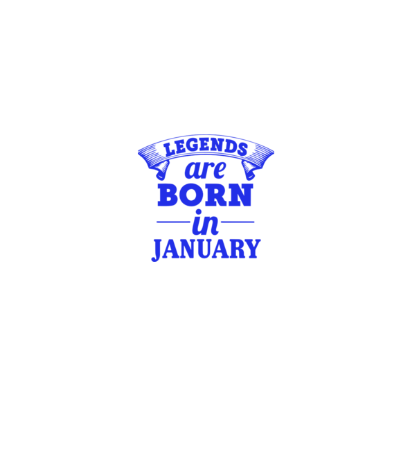 Legends are born in January model alb pe tricou