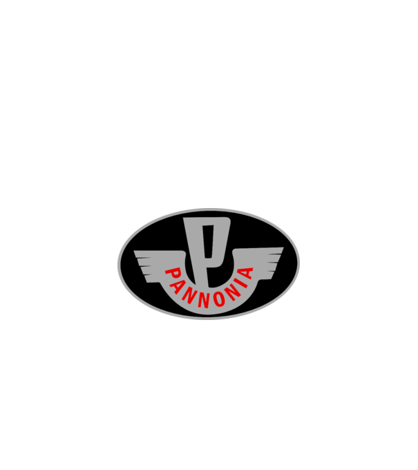 Logo Pannonia model alb pe tricou