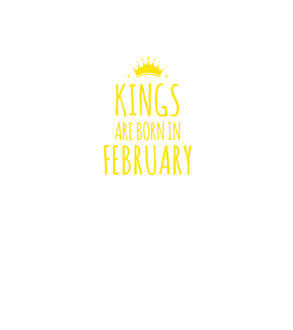Kings are born in - February model roșu pe tricou