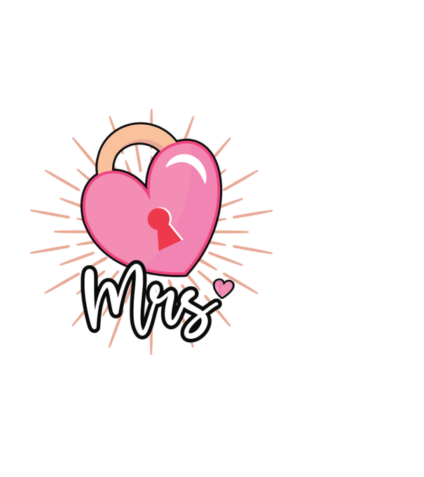 Mrs key to the heart model negru pe tricou