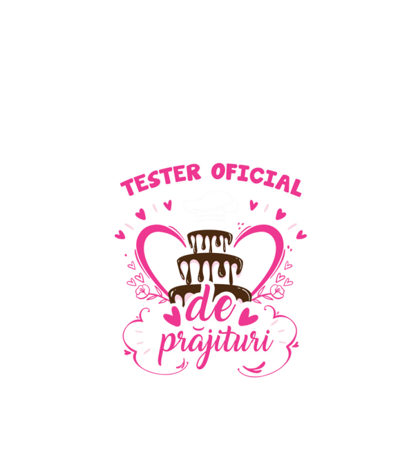 tester oficial de prăjituri model negru pe tricou