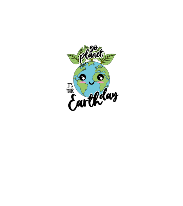 Go planet its your earth day model alb pe tricou