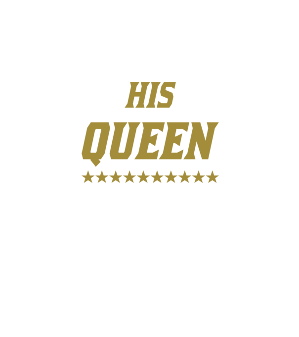 His Queen model negru pe tricou