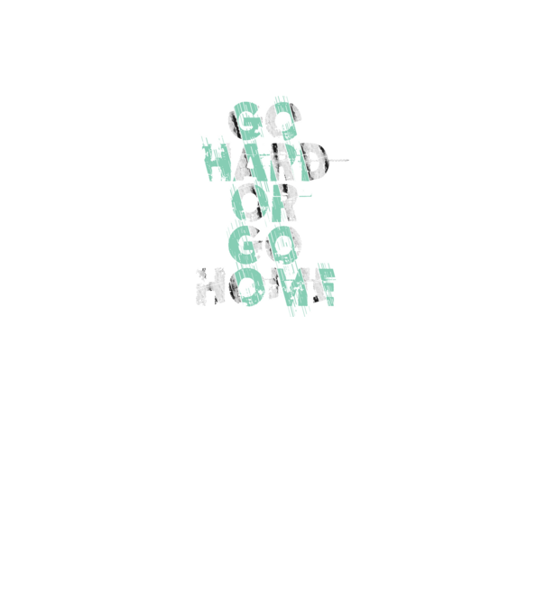 Go Hard or Go Home model gri închis pe tricou