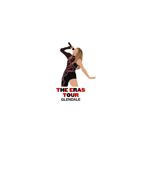 Taylor Swift The Eras Tour Glendale model alb pe tricou
