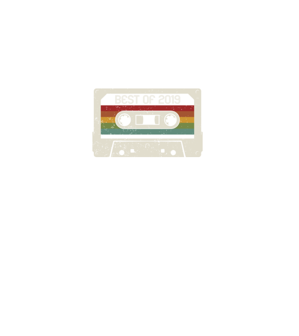 retro tape 2019 vintage model negru pe tricou