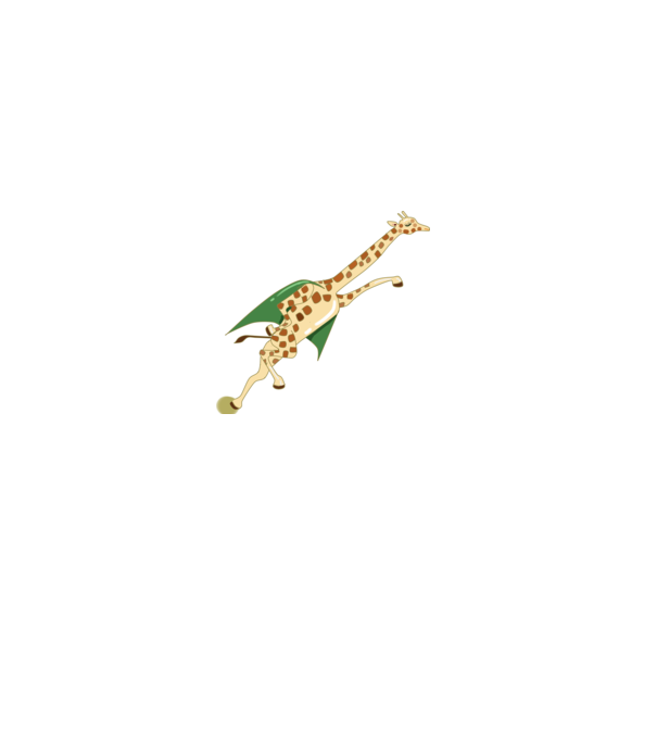 Girafă Super model alb pe tricou