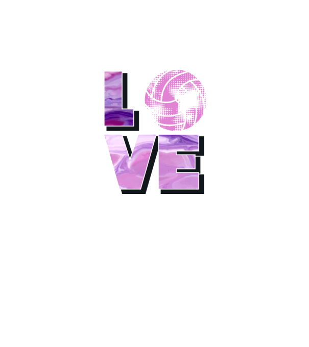 Love volleyball model negru pe tricou