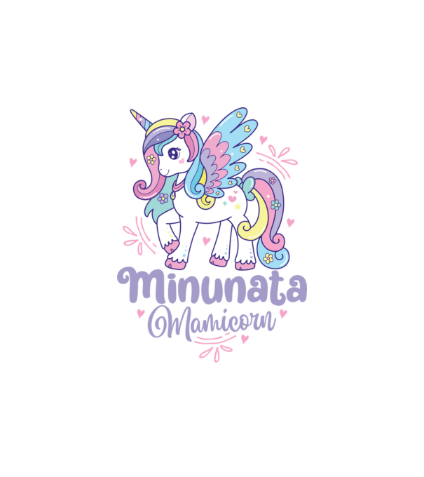 Minunata Mamicorn model alb pe tricou