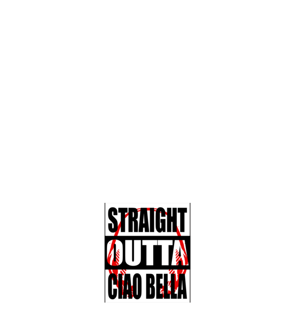 straight outta bella ciao model alb pe tricou