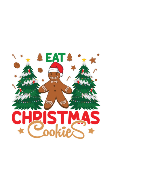 Life is short - eat christmas cookies model alb pe tricou