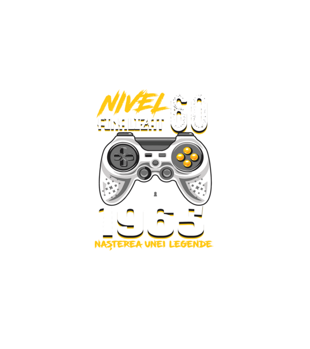 Nivel Finalizat 60 model negru pe tricou