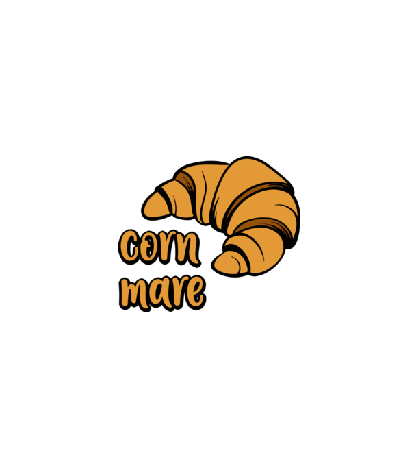 corn mare model alb pe tricou