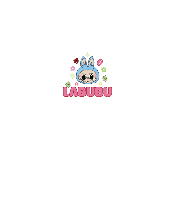 Labubu model negru pe tricou