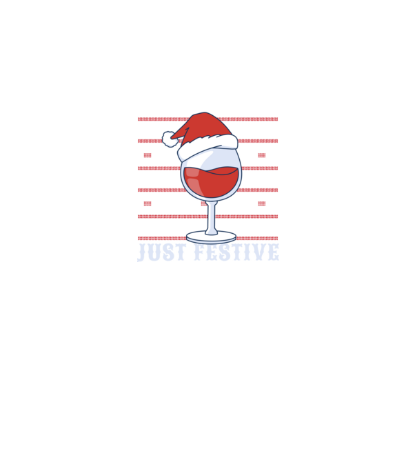 Not drunk just festive ugly sweater model negru pe tricou