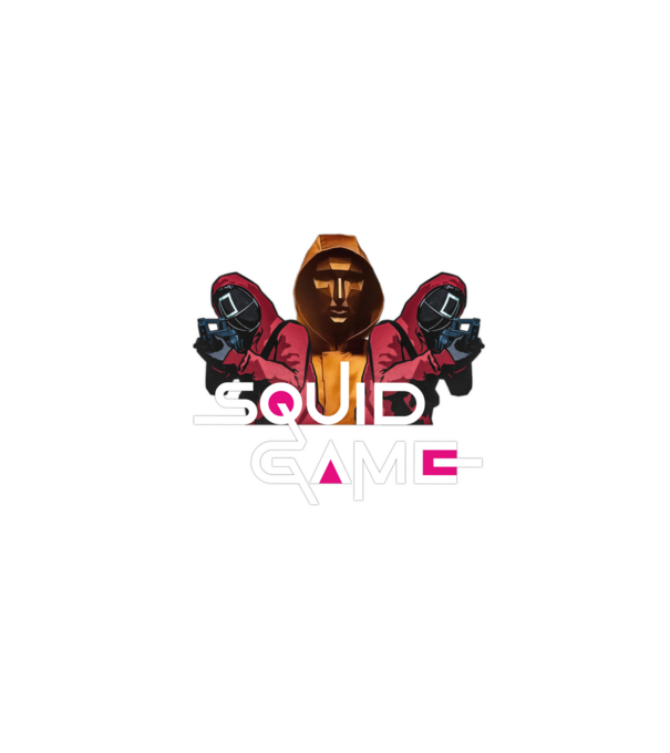 squid game poster model negru pe tricou