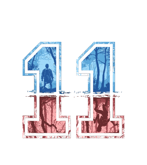 11 eleven stranger things model alb pe tricou