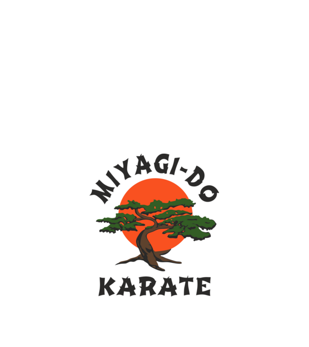 Miyagi-do karate cobra kai model alb pe tricou