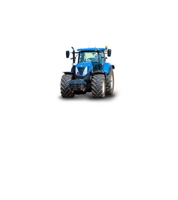 TRACTOR model alb pe tricou