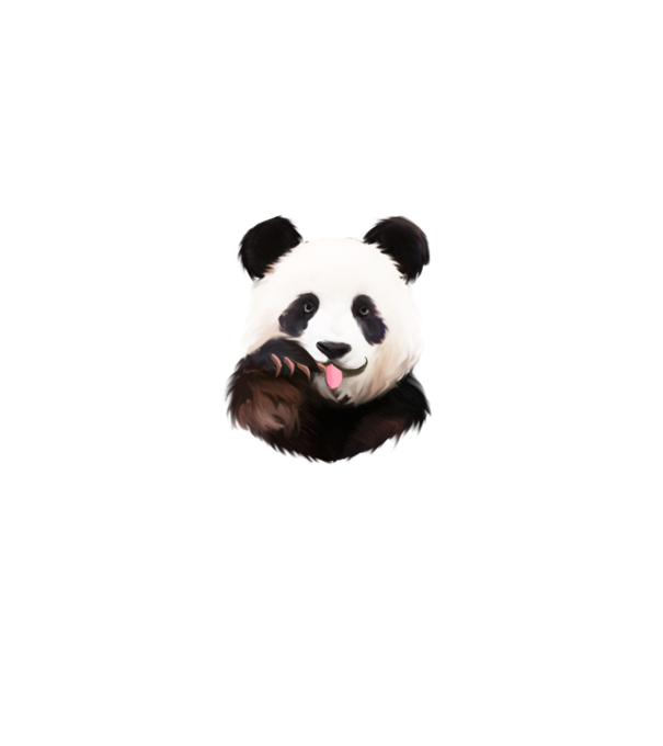 Panda face model albastru deschis pe tricou