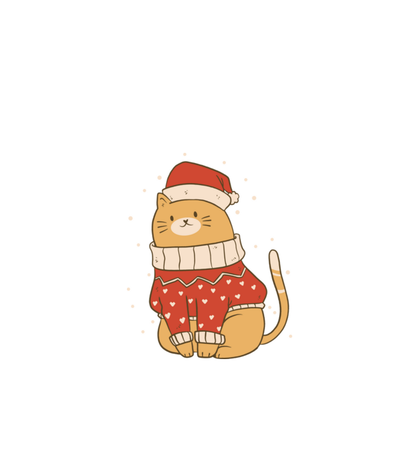 Christmas cat model negru pe tricou