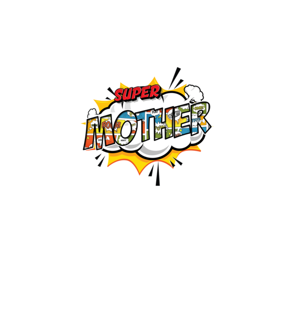Comic Mother model alb pe tricou