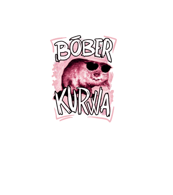 Bóber wtf model negru pe tricou