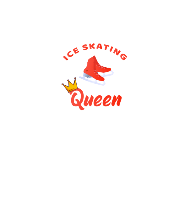 Ice skatin Queen model negru pe tricou