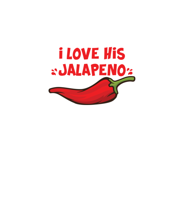 Couple JALAPENO model alb pe tricou