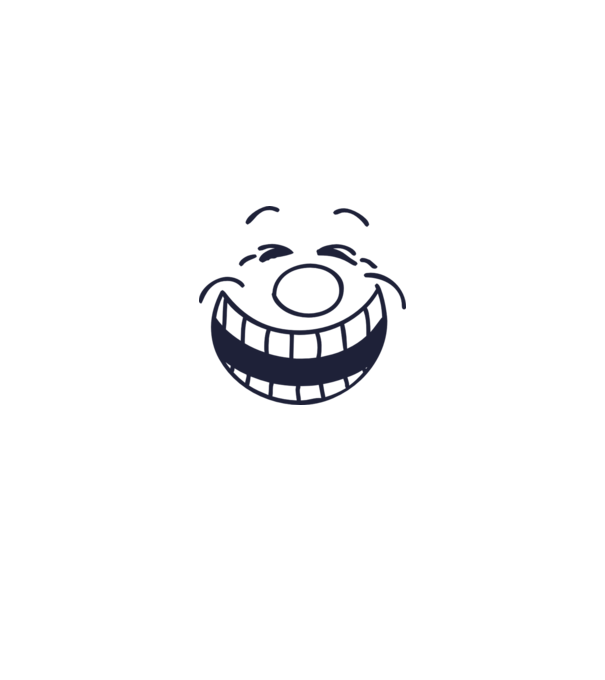 Funny Face Smiley model alb pe tricou