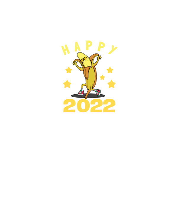 Happy new year Banana model negru pe tricou
